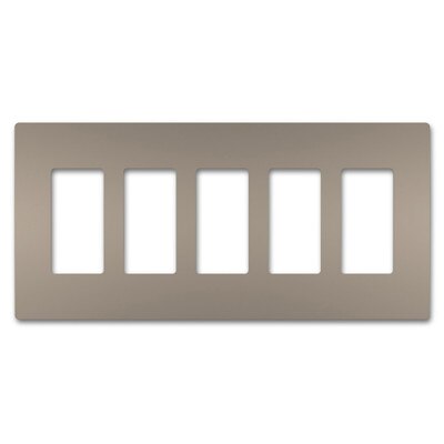 On-Q/Legrand Radiant Screwless Wallplate, 5-Gang, Nickel (Open Box)
