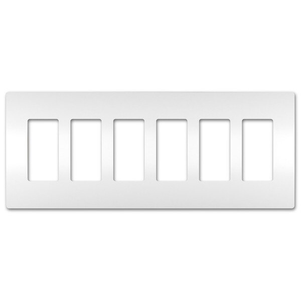 On-Q/Legrand Radiant Screwless Wallplate, 6-Gang, White