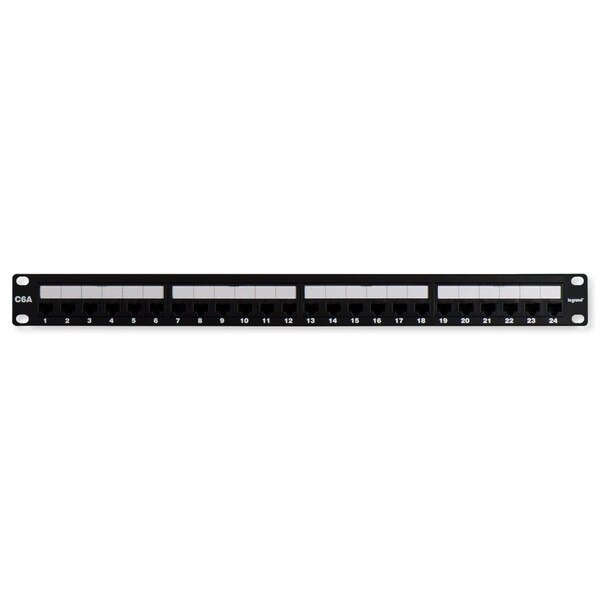 On-Q/Legrand 24-Port Cat6A Rack-Mount Patch Panel