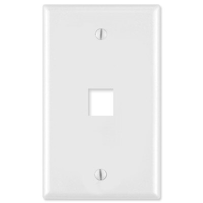 On-Q/Legrand Keystone Wallplate, 1-Gang, 1-Port