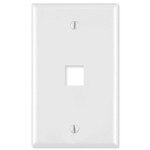 On-Q/Legrand Keystone Wallplate, 1-Gang, 2-Port, 25 Pack, White