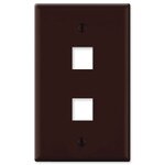 On-Q/Legrand Keystone Wallplate, 1-Gang, 2-Port
