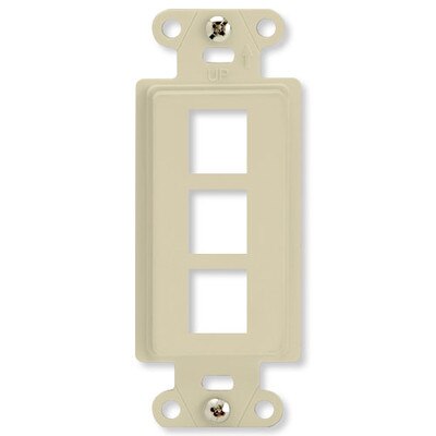 On-Q/Legrand Keystone Decorator Strap, 3-Port