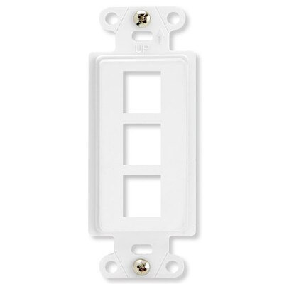 On-Q/Legrand Keystone Decorator Strap, 3-Port