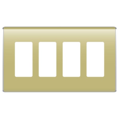 On-Q/Legrand Studio Design Wallplate, 4-Gang