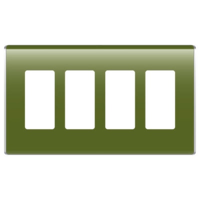 On-Q/Legrand Studio Design Wallplate, 4-Gang