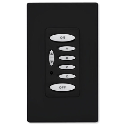 PCS PulseWorx UPB Dimmer Wall Switch, 6 Button, Black