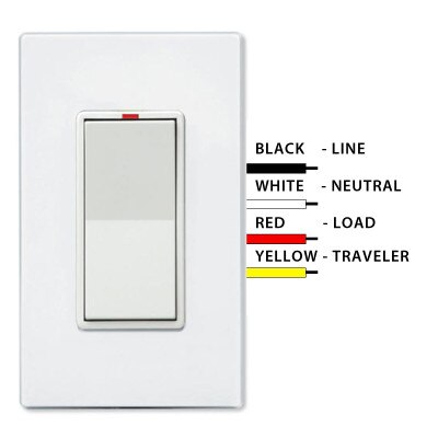 PCS SimpleWorx Wall Switch Transceiver Relay, 15A, White (Open Box)