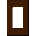 PCS Screwless Decorator Wallplate, 1-Gang, Brown