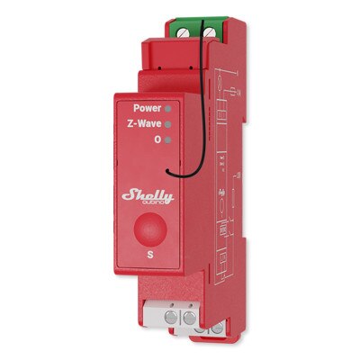 Shelly Qubino Wave Pro 1PM Channel Z-Wave 800 Relay Module with Power Monitoring
