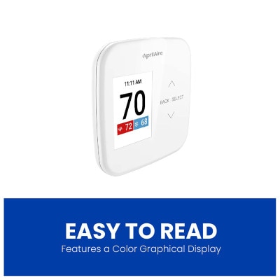 AprilAire S86NMUPR Programmable Multistage Universal Thermostat with IAQ Control, White (Open Box)