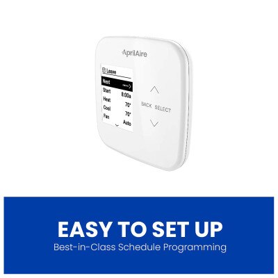AprilAire S86NMUPR Programmable Multistage Universal Thermostat with IAQ Control, White (Open Box)