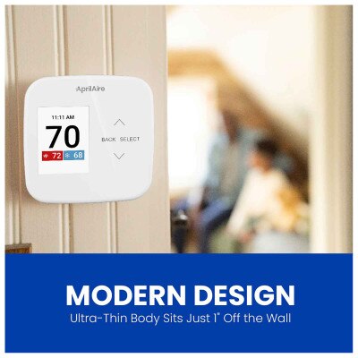 AprilAire S86NMUPR Programmable Multistage Universal Thermostat with IAQ Control, White (Open Box)