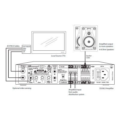 Russound D250LS 2-Channel Digital Amplifier