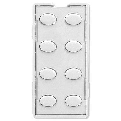 Simply Automated UPB Faceplate, 8 Oval Buttons, White