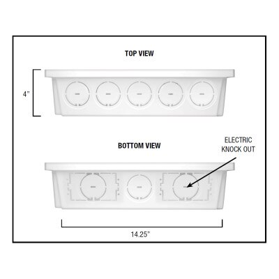 SCP Low Voltage Media Enclosure Kit, 28 in, 5 pack
