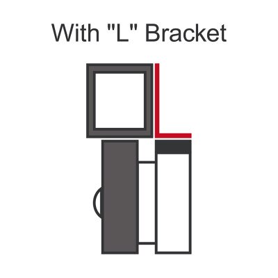 Seco-Larm Enforcer L Bracket for 1,200 Lbs. Maglock