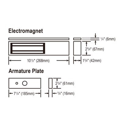 Seco-Larm Enforcer Electromagnetic Lock with Bond Sensor, 1,200 Lbs.