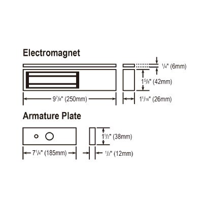 Seco-Larm Enforcer Electromagnetic Lock with Bond Sensor, 600 Lbs.