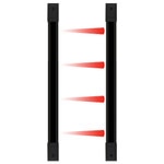 Seco-Larm Enforcer Curtain Sensors, In/Outdoor, 4 Beams, 22.5 In., Black