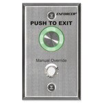 Seco-Larm Enforcer Piezoelectric Request-To-Exit Single-Gang Plate, Manual Override
