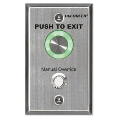 Seco-Larm Enforcer Piezoelectric Request-To-Exit Single-Gang Plate, Manual Override