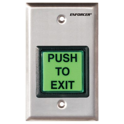 Seco-Larm Enforcer Push-to-Exit Plate, Illuminated
