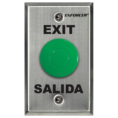 Seco-Larm Enforcer Slimline Green Request-to-Exit Plate with Pneumatic Timer