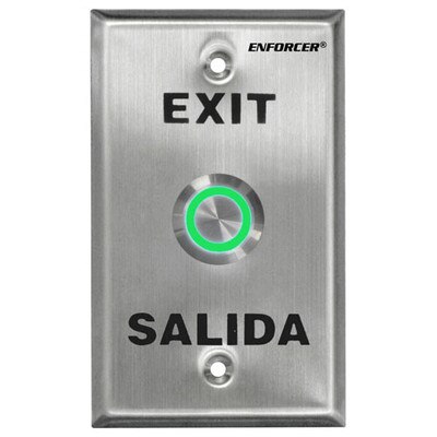 Seco-Larm Enforcer Push-To-Exit Plate, Vandal Resistant, Illuminated