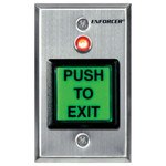 Seco-Larm Enforcer Push-to-Exit Plate, Illuminated (Dual-Color LED) with Timer