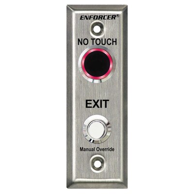Seco-Larm Enforcer Slimline No Touch Request-to-Exit Plate, Outdoor, with Mechanical Override