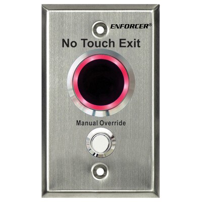 Seco-Larm Enforcer No Touch Request-to-Exit Plate, Outdoor, with Mechanical Override