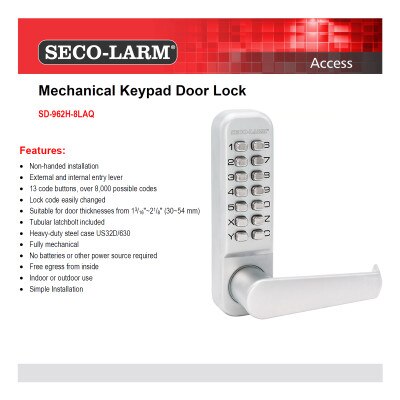 Seco-Larm Mechanical Keypad Door Lock