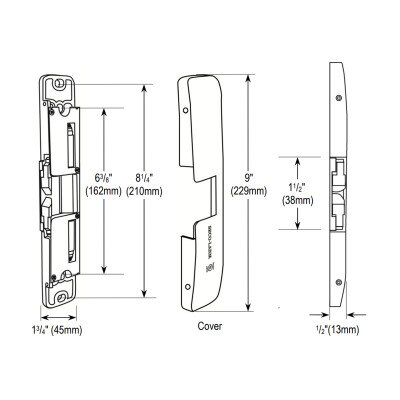 Seco-Larm Surface-Mount Electric Rim Strike, 1/2 Inch