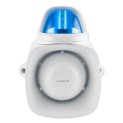 Seco-Larm Enforcer Self-Contained Siren/Strobe with Audio Input, Blue