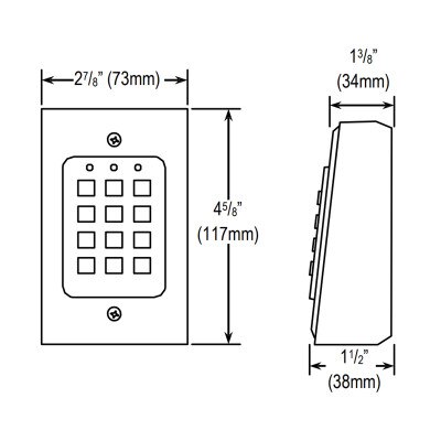 Seco-Larm Enforcer Access Control Keypad with Proximity Reader, Backlit