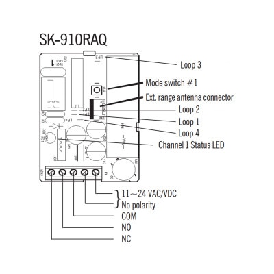 Seco-Larm Enforcer 1-Channel Miniature RF Receiver with Relay Output