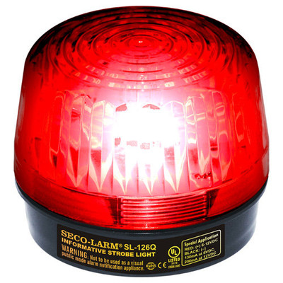 Seco-Larm Enforcer Xenon Strobe Light, 12VDC, Red Lens