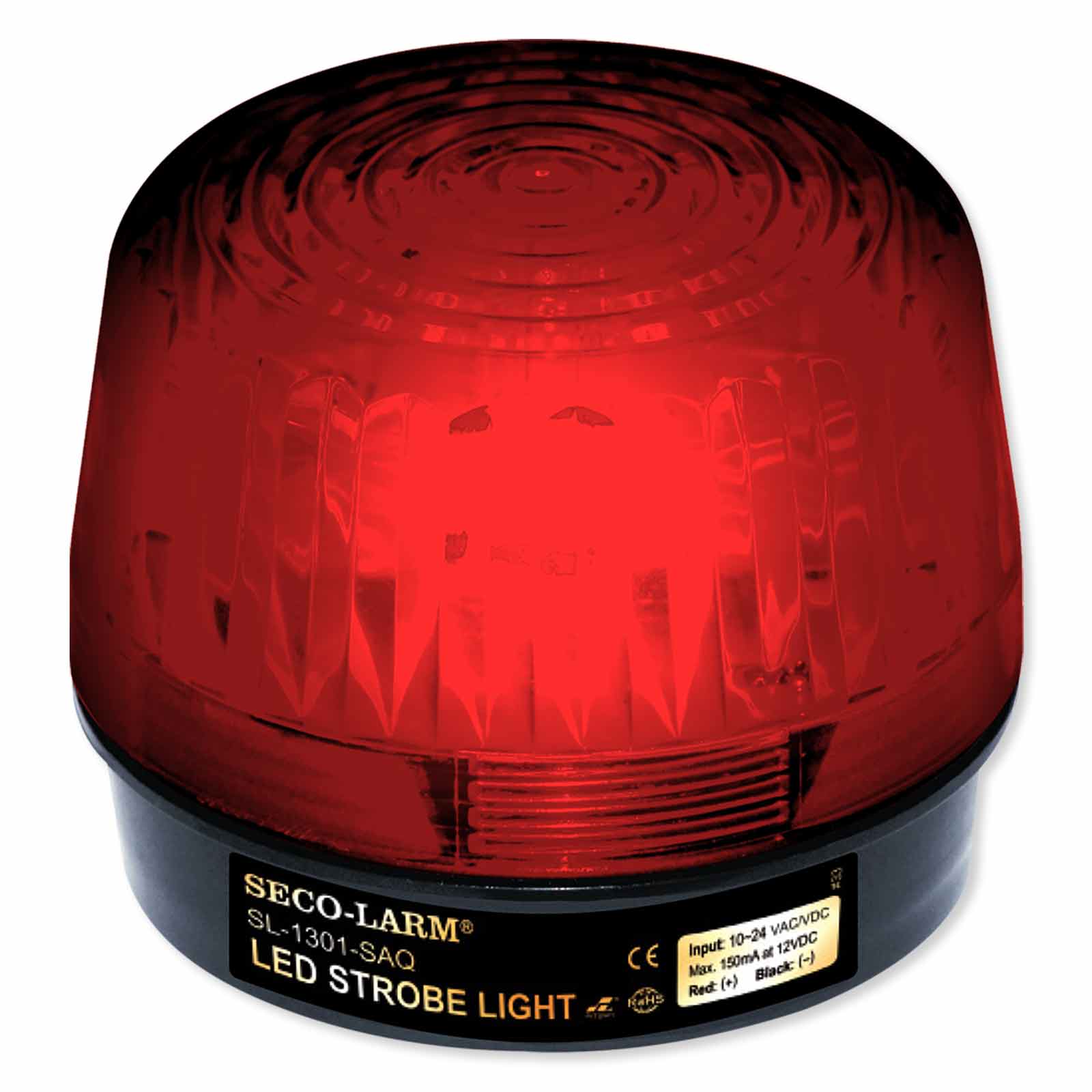 Seco-Larm Enforcer LED Strobe Light with Built-In Programmable Siren
