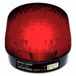 Seco-Larm Enforcer LED Strobe Light With Built-In Programmable Siren, Red