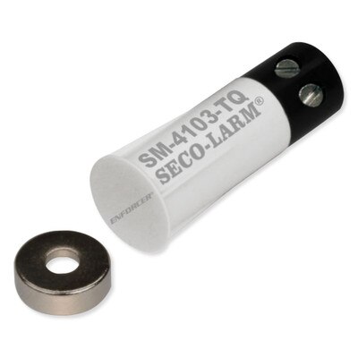 Seco-Larm Enforcer Magnetic Contact, 3/8 In. Rare-Earth Recessed, 1/2 In. Gap, NC