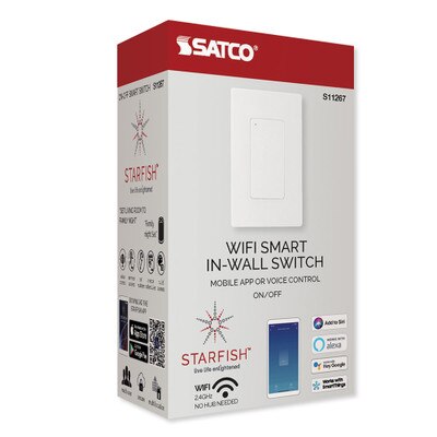 SATCO Starfish Wi-Fi On-Off Wall Switch
