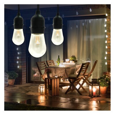 Feit Electric 12 Light Outdoor 24' Plug-in RGBW Color Changing Smart LED  String Light, Alexa/Google 