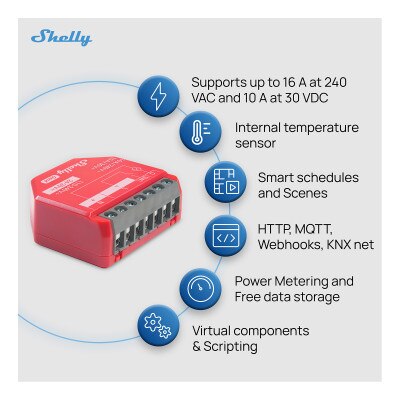 Shelly 1PM Gen4 Smart Switch with Power Monitoring