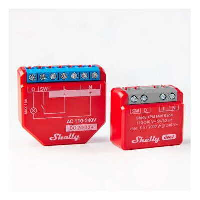 Shelly 1PM Mini Gen4 Smart Relay (2 Pack)