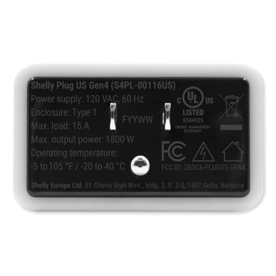 Shelly Plug Gen4 Black US 1 pack