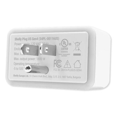 Shelly Plug Gen4 White US 1 pack