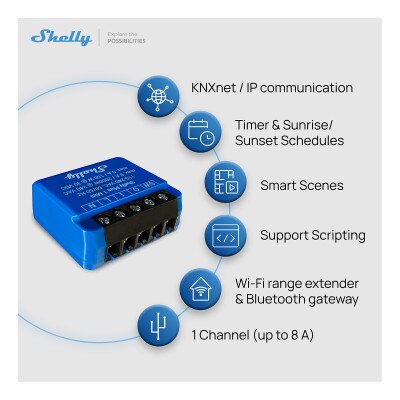 Shelly Wi-Fi 1 Mini Gen3 Smart Relay