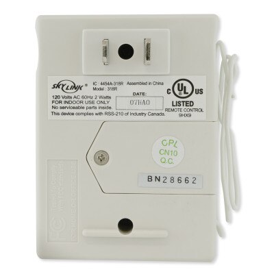 Skylink 318 Series Fixed Code Garage Door Receiver