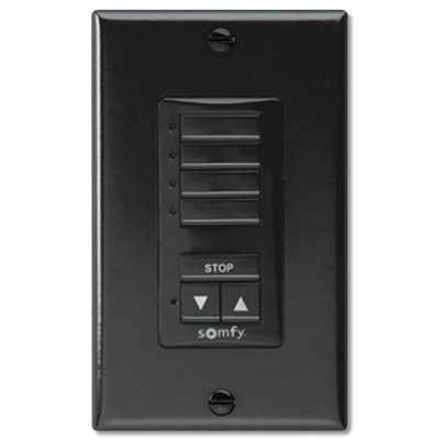 Somfy DecoFlex WireFree RTS Wall Switch, 4-Channel, Black